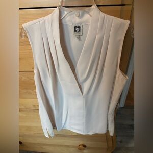 Anne Klein Cream Sleeveless Blouse